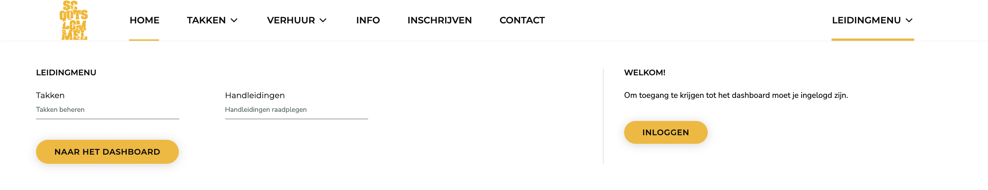 Het leidingmenu